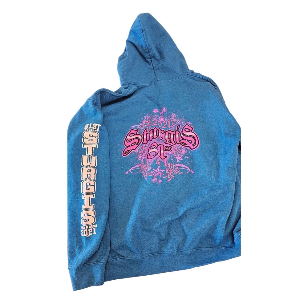 Teak Blue Sturgis Rally and‎ Races 81st Legendary size large sweatshirt